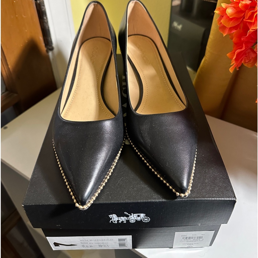 The Coach Willa 45 Leather Pump.